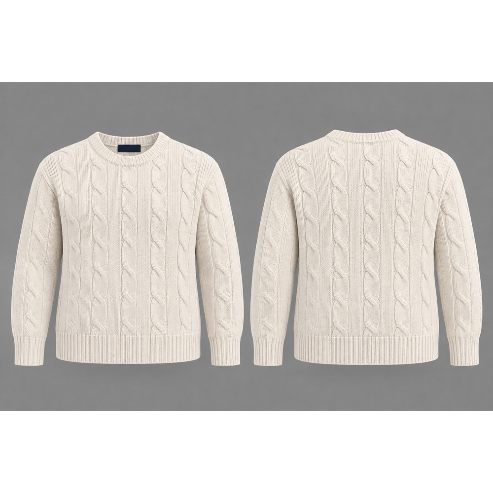 Vintage Gant Sweater mens XL Cotton cable knit usa cream crew neck